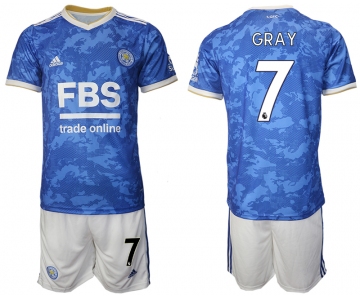 Men 2021-2022 Club Leicester City home blue 7 Adidas Soccer Jersey