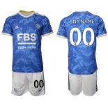 Men 2021-2022 Club Leicester City home blue customized Adidas Soccer Jersey