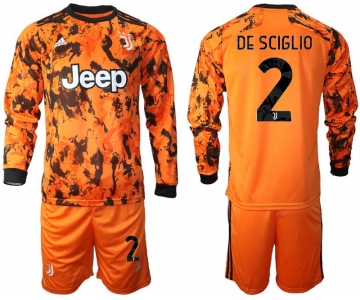Men 2020-2021 club Juventus away long sleeves 2 orange Soccer Jerseys