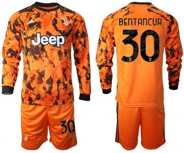 Men 2020-2021 club Juventus away long sleeves 30 orange Soccer Jerseys