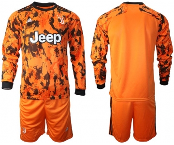 Men 2020-2021 club Juventus away long sleeves orange Soccer Jerseys