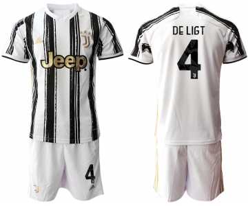 Men 2020-2021 club Juventus home 4 white black Soccer Jerseys