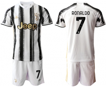 Men 2020-2021 club Juventus home 7 white black Soccer Jerseys