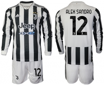 Men 2021-2022 Club Juventus home white Long Sleeve 12 Adidas Soccer Jersey