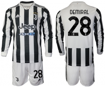 Men 2021-2022 Club Juventus home white Long Sleeve 28 Adidas Soccer Jersey