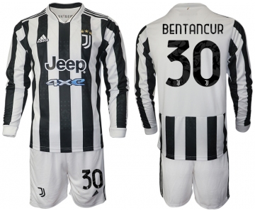 Men 2021-2022 Club Juventus home white Long Sleeve 30 Adidas Soccer Jersey