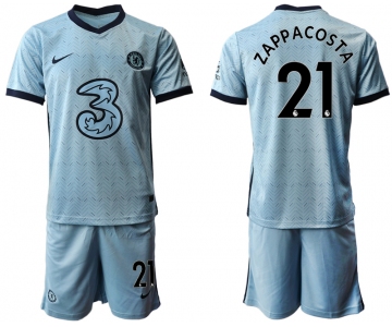 Men 2020-2021 club Chelsea away Light blue 21 Soccer Jerseys