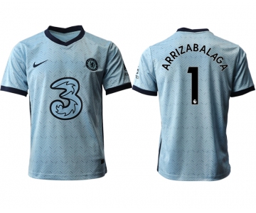 Men 2020-2021 club Chelsea away aaa version 1 Light blue Soccer Jerseys