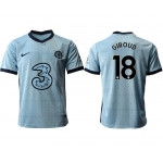 Men 2020-2021 club Chelsea away aaa version 18 Light blue Soccer Jerseys