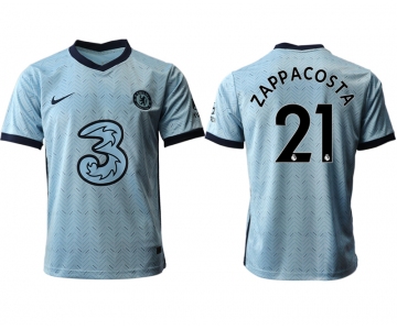 Men 2020-2021 club Chelsea away aaa version 21 Light blue Soccer Jerseys