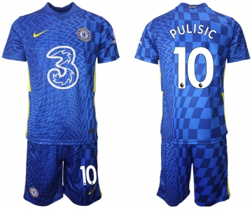 Men 2021-2022 Club Chelsea FC home blue 10 Nike Soccer Jerseys