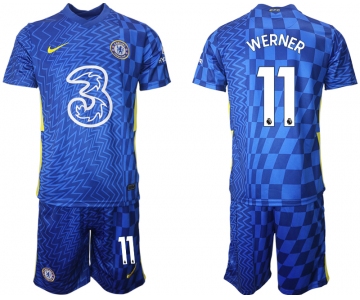 Men 2021-2022 Club Chelsea FC home blue 11 Nike Soccer Jerseys1