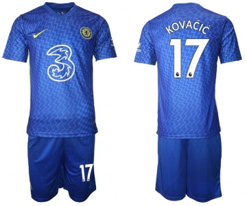 Men 2021-2022 Club Chelsea FC home blue 17 Nike Soccer Jersey