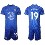 Men 2021-2022 Club Chelsea FC home blue 19 Nike Soccer Jerseys