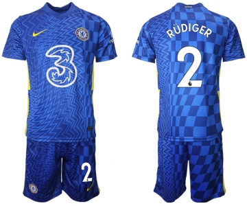 Men 2021-2022 Club Chelsea FC home blue 2 Nike Soccer Jerseys