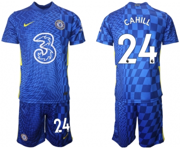Men 2021-2022 Club Chelsea FC home blue 24 Nike Soccer Jerseys