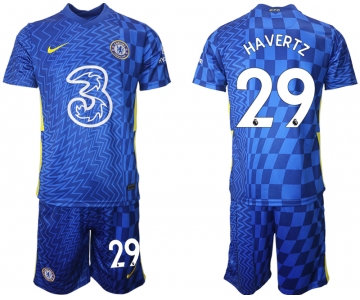 Men 2021-2022 Club Chelsea FC home blue 29 Nike Soccer Jerseys