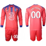 Men 2021 Chelsea away Long sleeve any name soccer jerseys