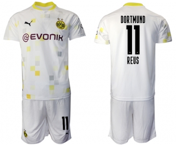 Men 2020-2021 club Borussia Dortmund Second away 11 white Soccer Jerseys