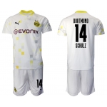 Men 2020-2021 club Borussia Dortmund Second away 14 white Soccer Jerseys