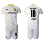 Men 2020-2021 club Borussia Dortmund Second away 18 white Soccer Jerseys