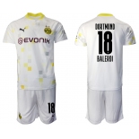 Men 2020-2021 club Borussia Dortmund Second away 18 white Soccer Jerseys