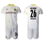Men 2020-2021 club Borussia Dortmund Second away 26 white Soccer Jerseys
