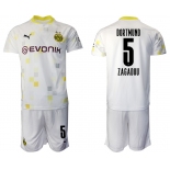 Men 2020-2021 club Borussia Dortmund Second away 5 white Soccer Jerseys