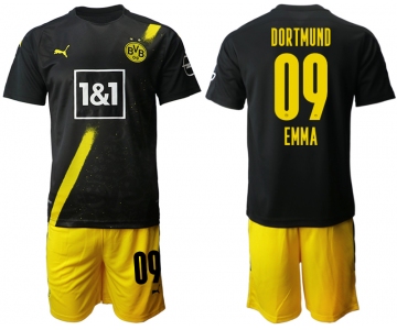 Men 2020-2021 club Borussia Dortmund away 09 black Soccer Jerseys