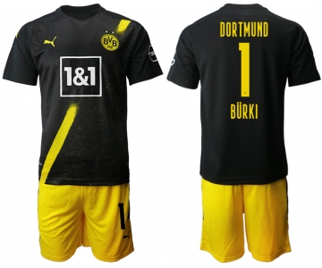 Men 2020-2021 club Borussia Dortmund away 1 black Soccer Jerseys
