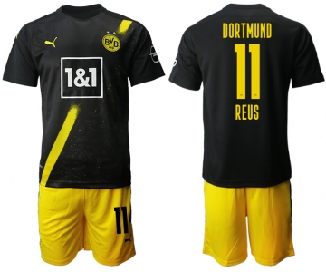 Men 2020-2021 club Borussia Dortmund away 11 black Soccer Jerseys