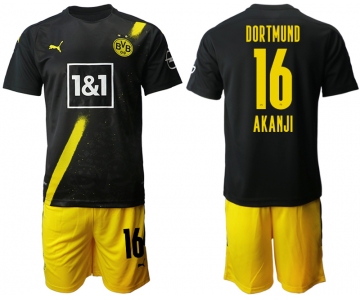 Men 2020-2021 club Borussia Dortmund away 16 black Soccer Jerseys