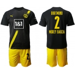 Men 2020-2021 club Borussia Dortmund away 2 black Soccer Jerseys