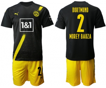 Men 2020-2021 club Borussia Dortmund away 2 black Soccer Jerseys