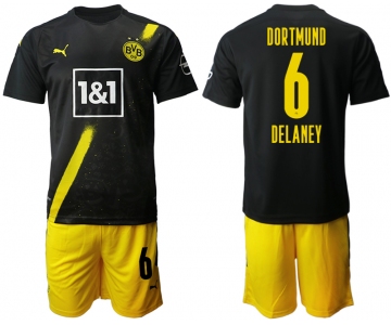 Men 2020-2021 club Borussia Dortmund away 6 black Soccer Jerseys