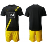 Men 2020-2021 club Borussia Dortmund away blank black Soccer Jerseys