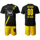 Men 2020-2021 club Borussia Dortmund away customized black Soccer Jerseys