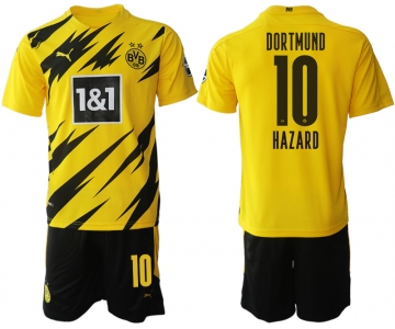 Men 2020-2021 club Borussia Dortmund home 10 yellow Soccer Jerseys
