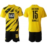 Men 2020-2021 club Borussia Dortmund home 15 yellow Soccer Jerseys