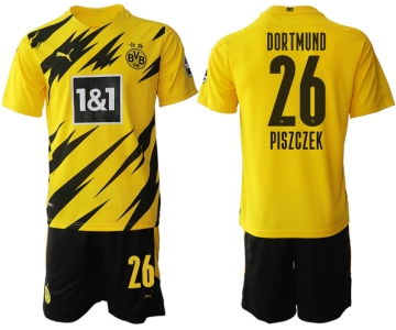 Men 2020-2021 club Borussia Dortmund home 26 yellow Soccer Jerseys