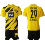 Men 2020-2021 club Borussia Dortmund home 29 yellow Soccer Jerseys
