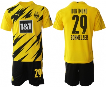 Men 2020-2021 club Borussia Dortmund home 29 yellow Soccer Jerseys