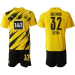 Men 2020-2021 club Borussia Dortmund home 32 yellow Soccer Jerseys
