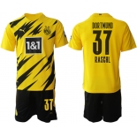 Men 2020-2021 club Borussia Dortmund home 37 yellow Soccer Jerseys