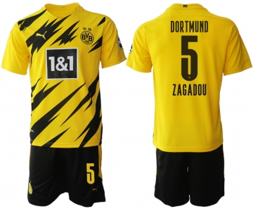 Men 2020-2021 club Borussia Dortmund home 5 yellow Soccer Jerseys