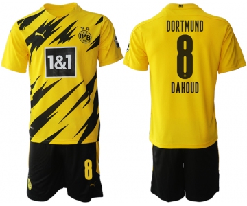 Men 2020-2021 club Borussia Dortmund home 8 yellow Soccer Jerseys