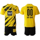 Men 2020-2021 club Borussia Dortmund home customized yellow Soccer Jerseys