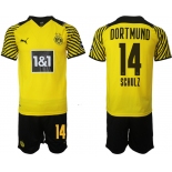 Men 2021-2022 Club Borussia Dortmund home 14 yellow Soccer Jersey