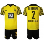 Men 2021-2022 Club Borussia Dortmund home 2 yellow Soccer Jersey