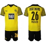 Men 2021-2022 Club Borussia Dortmund home 26 yellow Soccer Jersey
